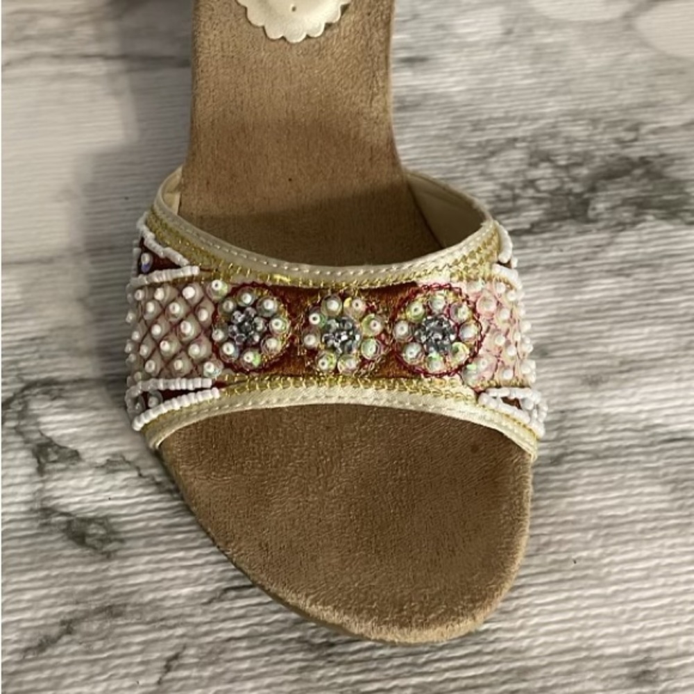 Cato beaded wedges shoes ,size 6 - Picture 10 of 11